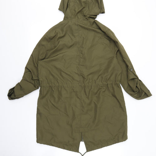 Primark Womens Green Parka Coat Size XS Zip