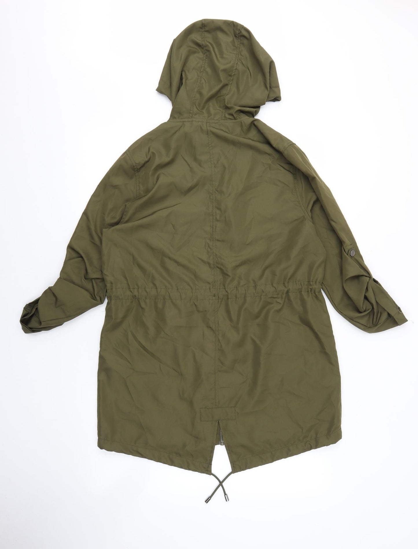 Primark Womens Green Parka Coat Size XS Zip