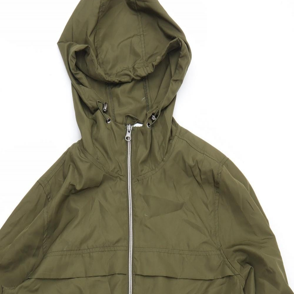 Primark Womens Green Parka Coat Size XS Zip