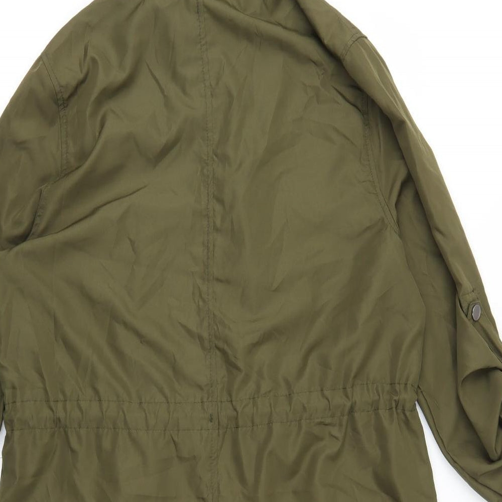 Primark Womens Green Parka Coat Size XS Zip