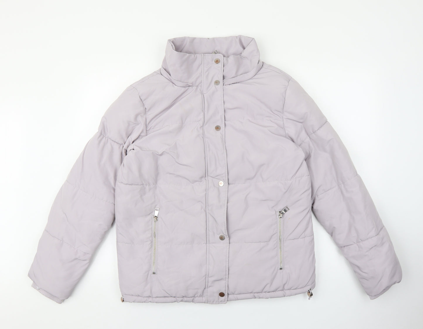 F&F Womens Grey Puffer Jacket Jacket Size 12 Zip