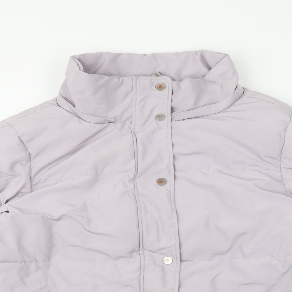 F&F Womens Grey Puffer Jacket Jacket Size 12 Zip