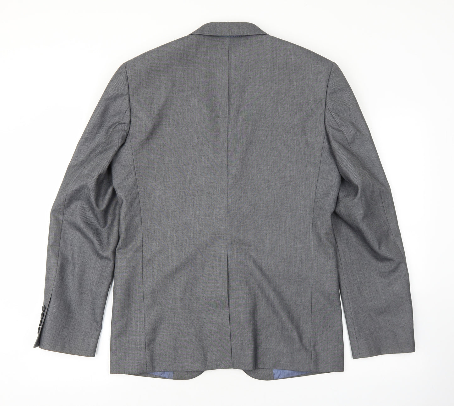 Cedar Wood State Mens Grey Polyester Jacket Suit Jacket Size S