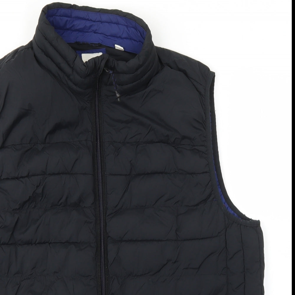 Gap Mens Black Gilet Coat Size L Zip
