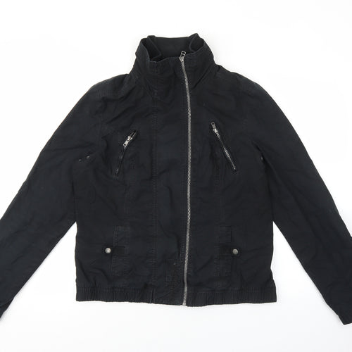 NEXT Womens Black Jacket Size 14 Zip - Marks On Sleeves