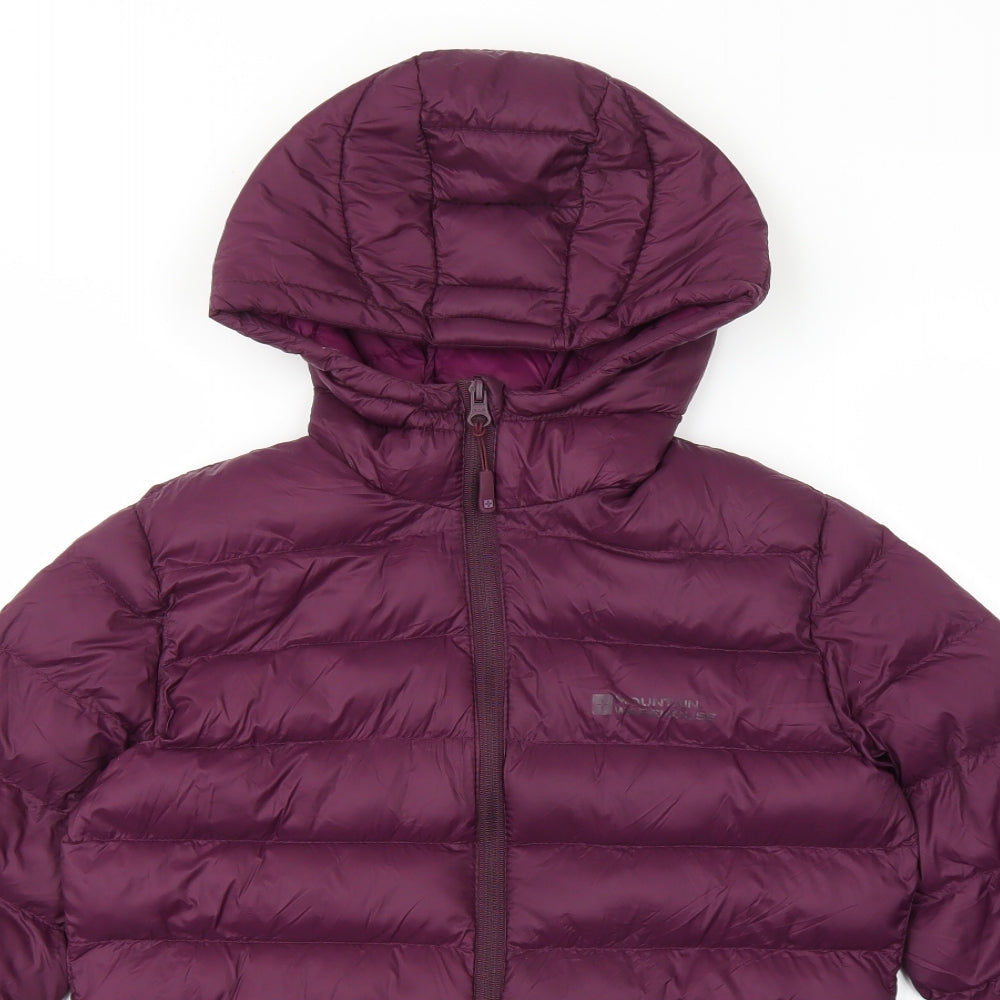 Mountain Warehouse Womens Purple Puffer Jacket Coat Size 8 Toggle