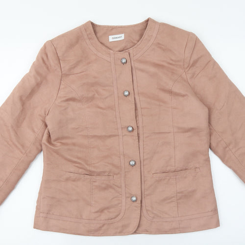 Damart Womens Pink Jacket Blazer Size 12 Button