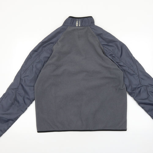 Nike Mens Grey Polyester Full Zip Hoodie Size L
