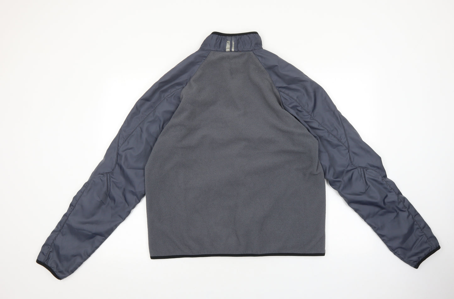 Nike Mens Grey Polyester Full Zip Hoodie Size L