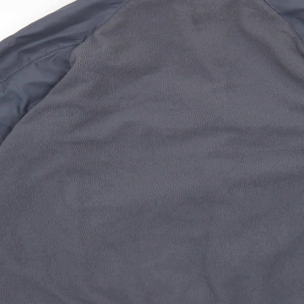 Nike Mens Grey Polyester Full Zip Hoodie Size L