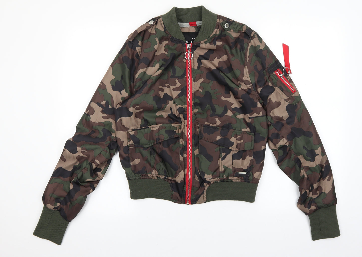 Cotton On Womens Multicoloured Camouflage Bomber Jacket Jacket Size 38 Zip