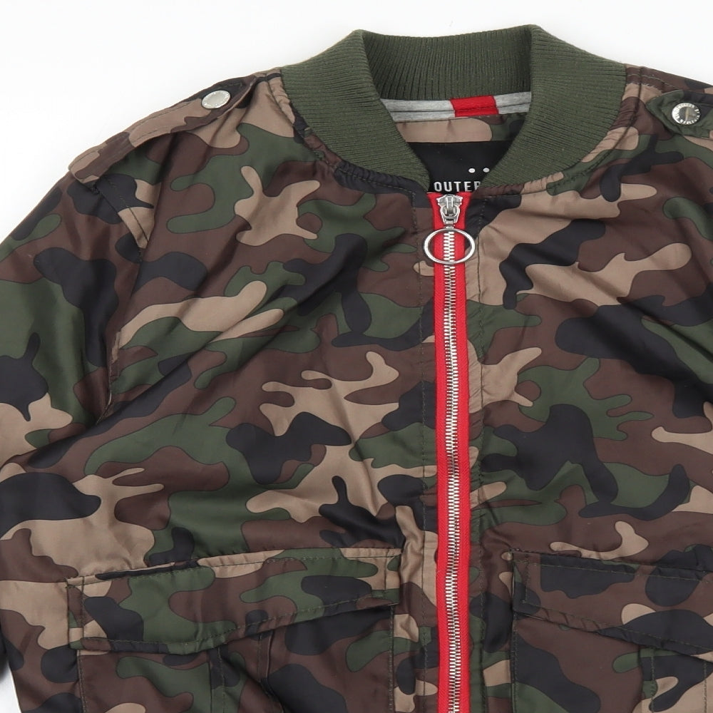 Cotton On Womens Multicoloured Camouflage Bomber Jacket Jacket Size 38 Zip