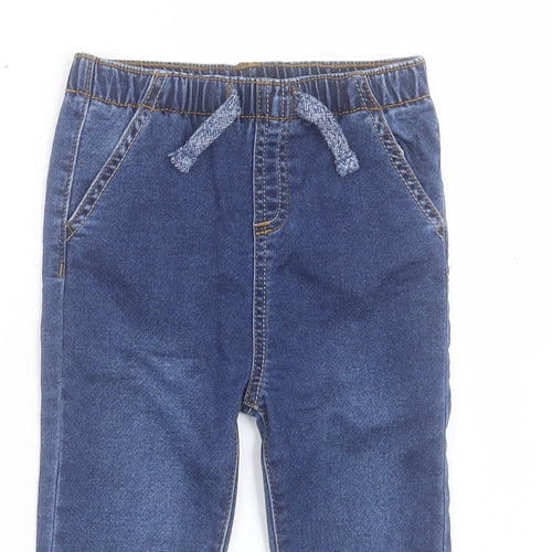 TU Boys Blue Cotton Capri Jeans Size 18-24 Months Tie