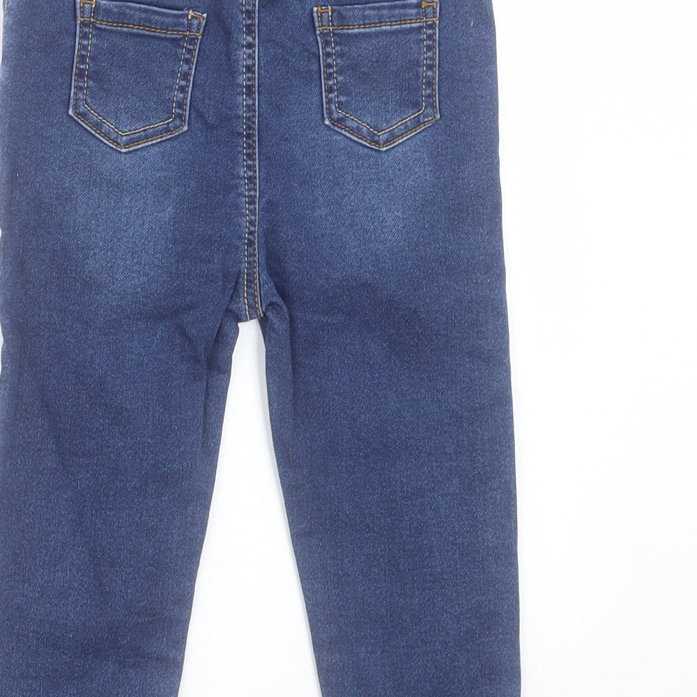 TU Boys Blue Cotton Capri Jeans Size 18-24 Months Tie