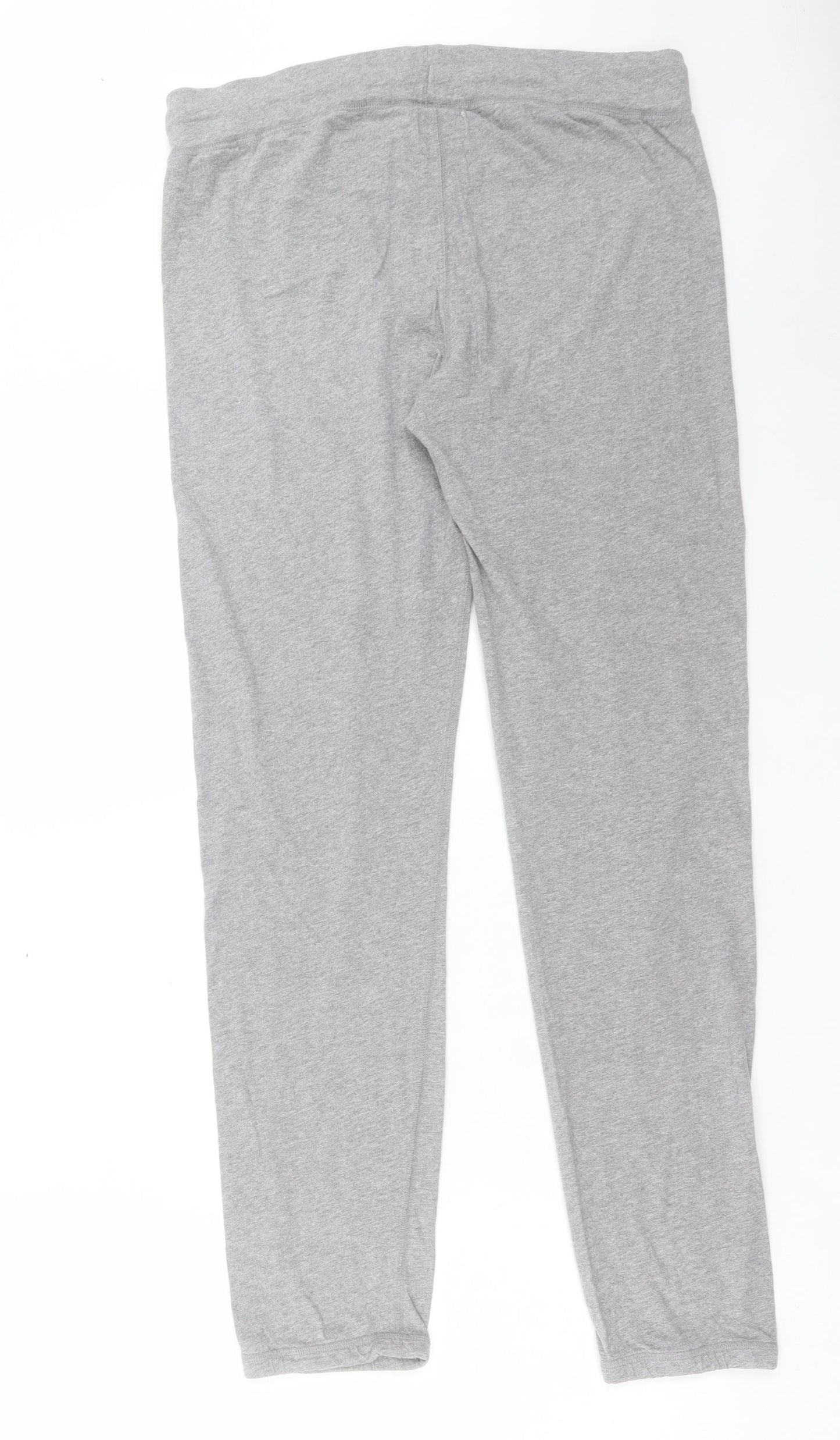 Jack Wills Womens Grey Solid Cotton Capri Lounge Pants Size 8 Drawstring
