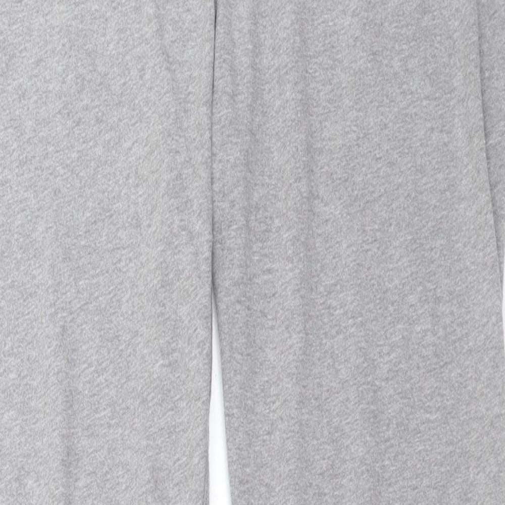 Jack Wills Womens Grey Solid Cotton Capri Lounge Pants Size 8 Drawstring