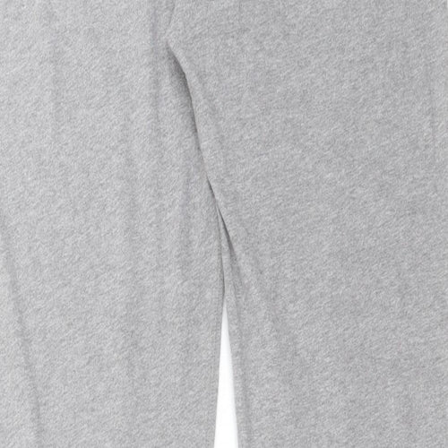 Jack Wills Womens Grey Solid Cotton Capri Lounge Pants Size 8 Drawstring