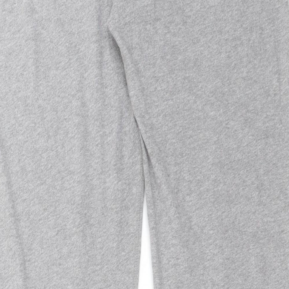Jack Wills Womens Grey Solid Cotton Capri Lounge Pants Size 8 Drawstring