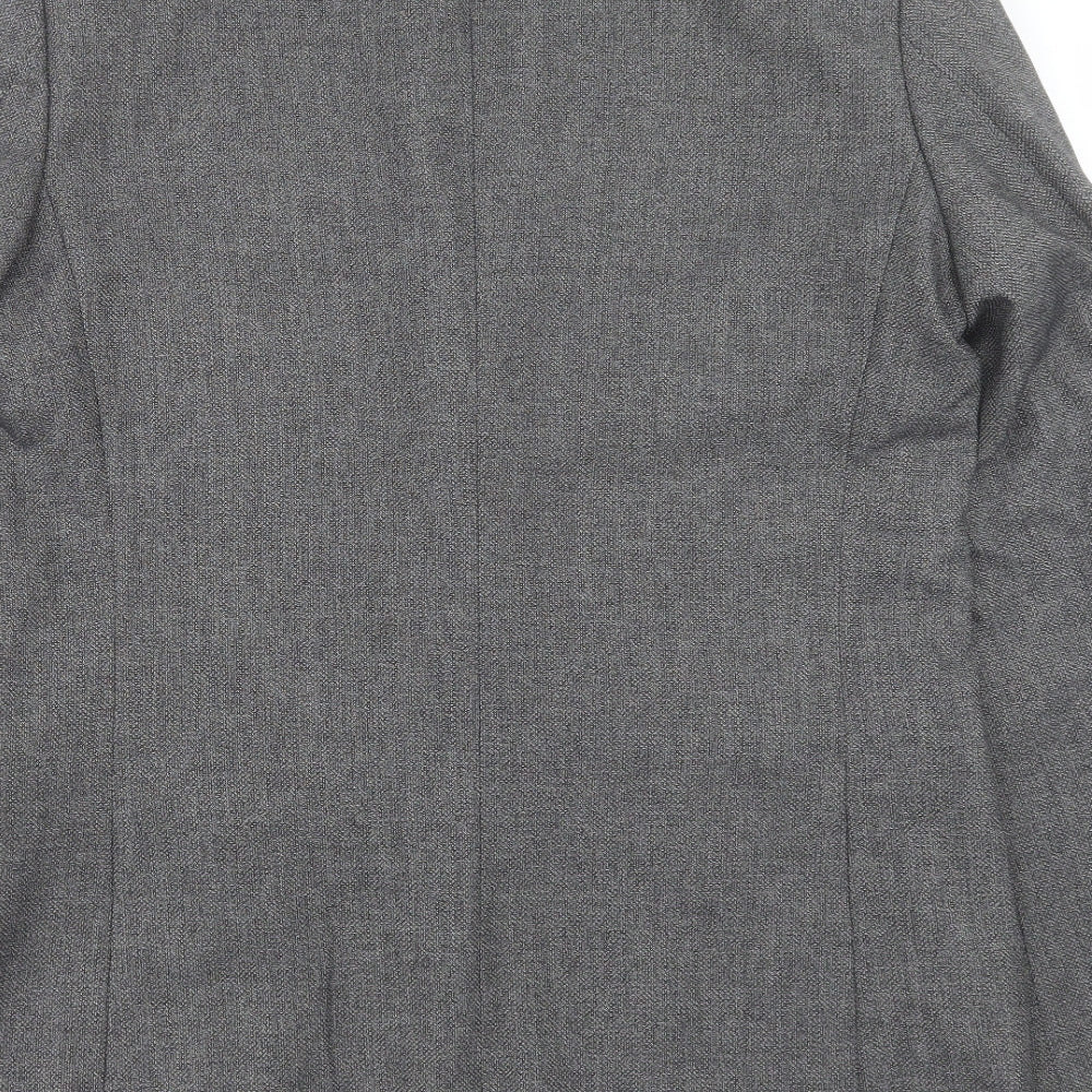 Burton Mens Grey Polyester Jacket Suit Jacket Size 40