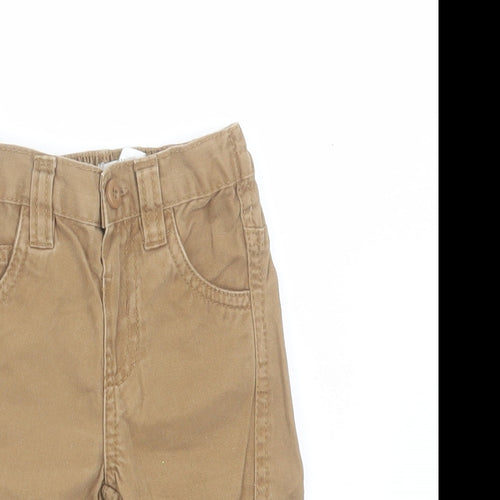 Earlydays Boys Brown Cotton Jogger Jeans Size 6-9 Months Button