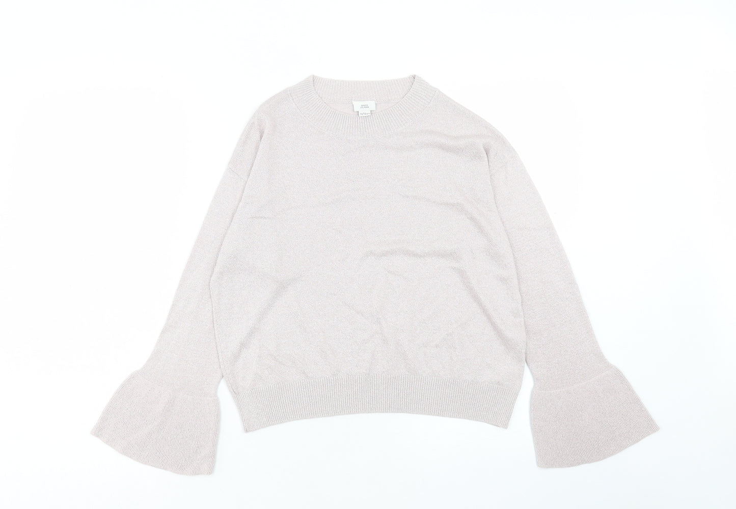 River Island Girls Pink Crew Neck Polyester Pullover Jumper Size 11-12 Years Pullover