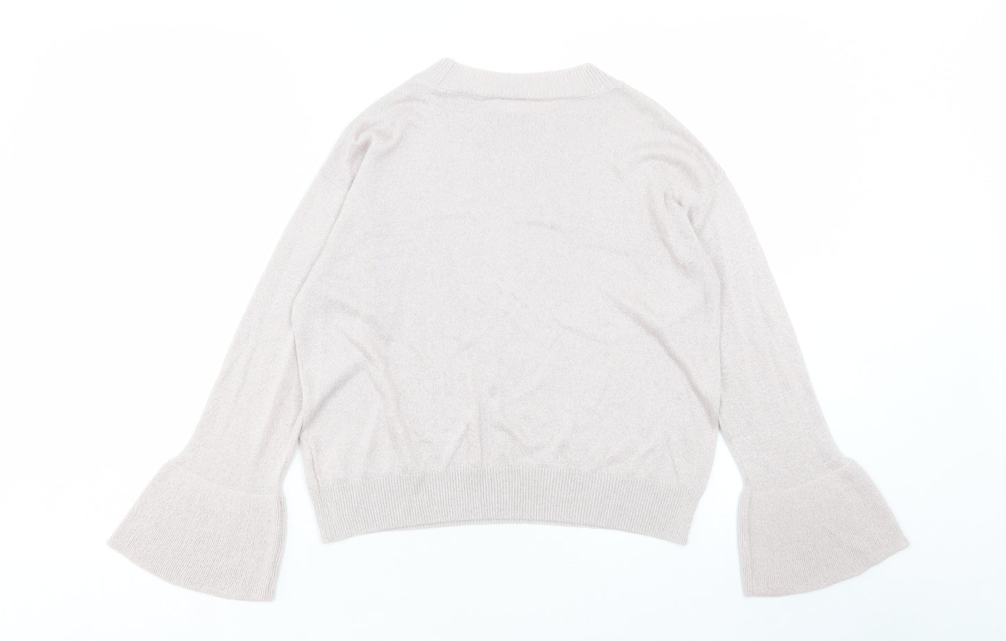 River Island Girls Pink Crew Neck Polyester Pullover Jumper Size 11-12 Years Pullover