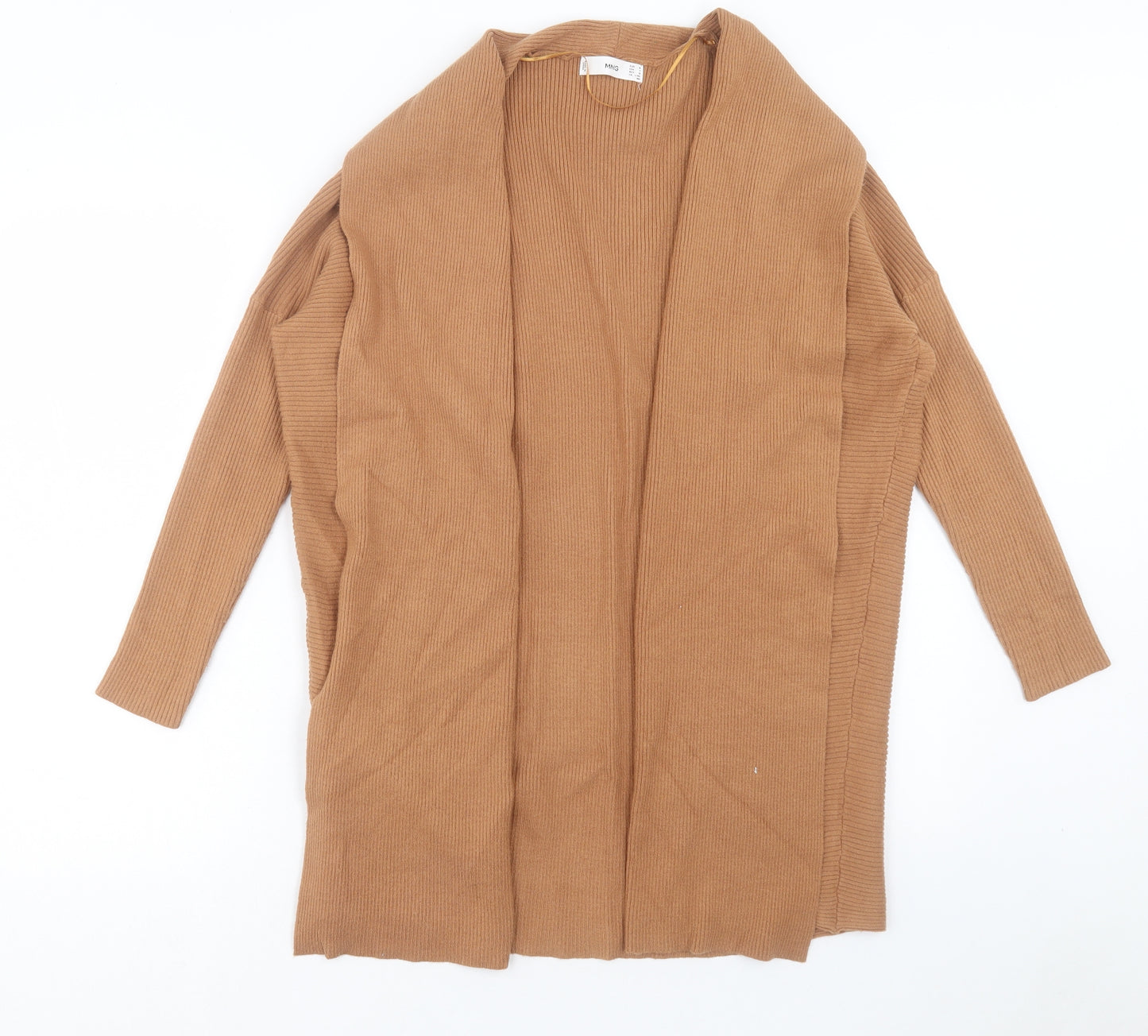 Mango Womens Brown V-Neck Viscose Cardigan Jumper Size M