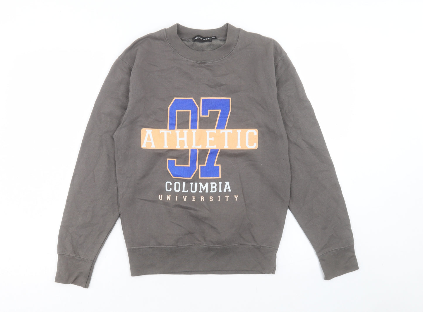 PRETTYLITTLETHING Womens Grey Cotton Pullover Sweatshirt Size XS Pullover - Columbia University