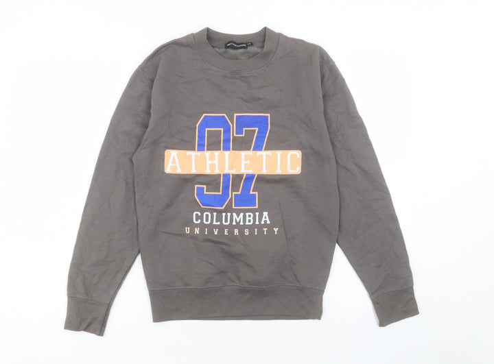 PRETTYLITTLETHING Womens Grey Cotton Pullover Sweatshirt Size XS Pullover - Columbia University