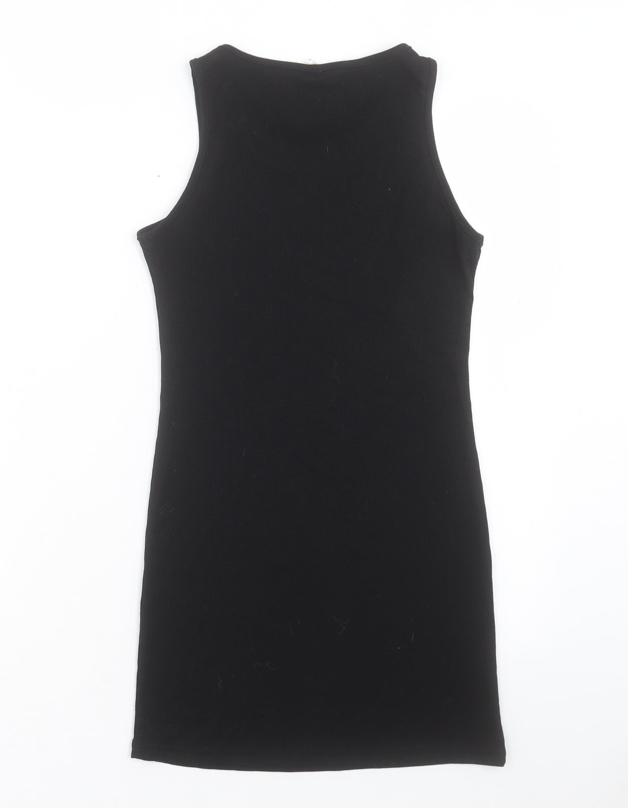 SheIn Girls Black Polyester Tank Dress Size 10-11 Years Crew Neck Pullover