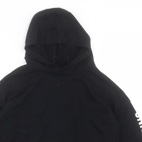 LC Waikiki Girls Black Cotton Pullover Hoodie Size 11-12 Years Pullover - Unique Effect