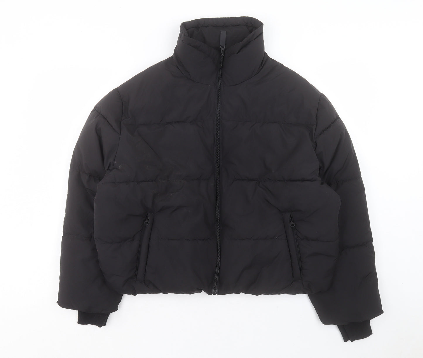 Laura Jane Active Womens Black Puffer Jacket Jacket Size M Zip