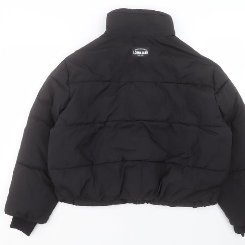 Laura Jane Active Womens Black Puffer Jacket Jacket Size M Zip
