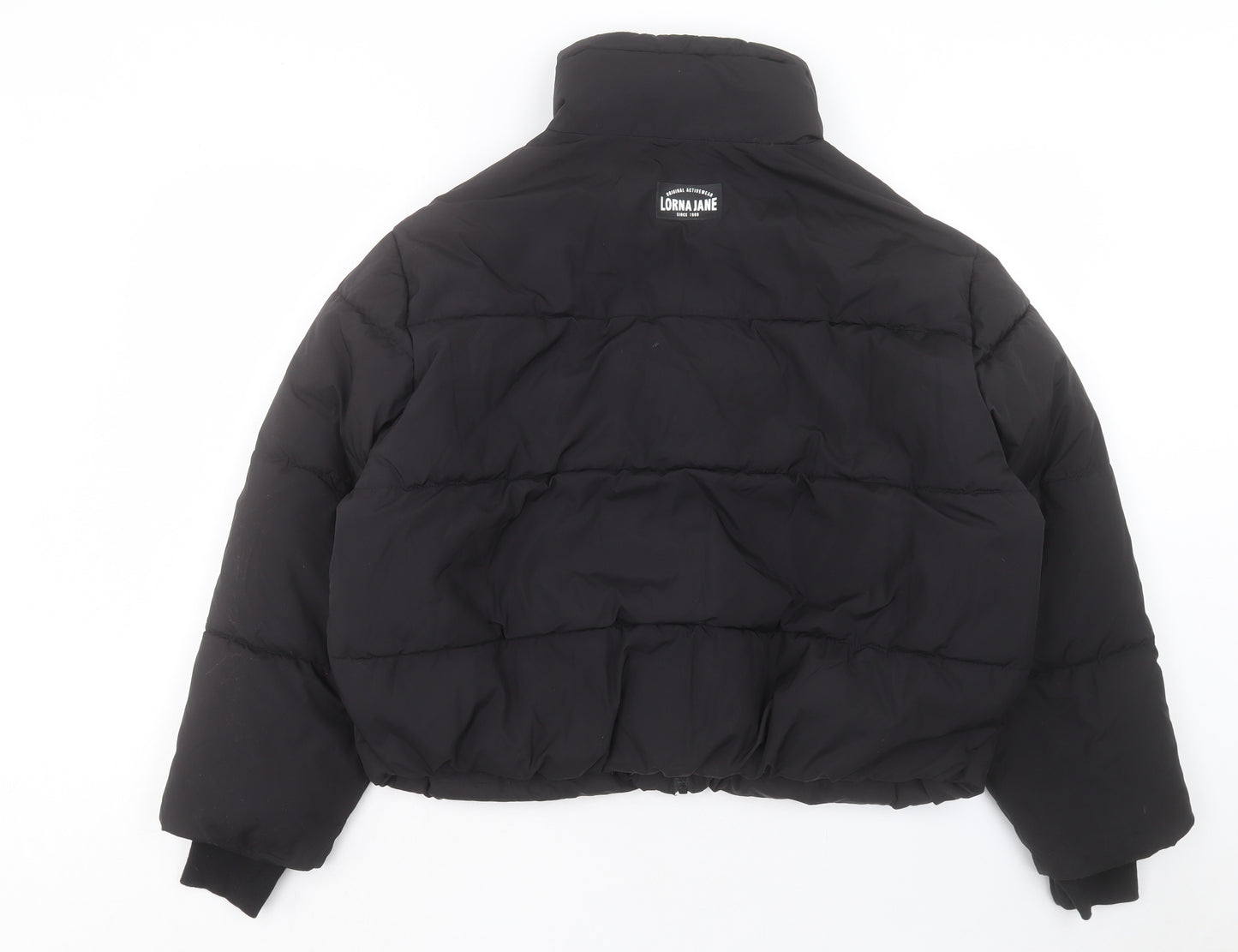 Laura Jane Active Womens Black Puffer Jacket Jacket Size M Zip