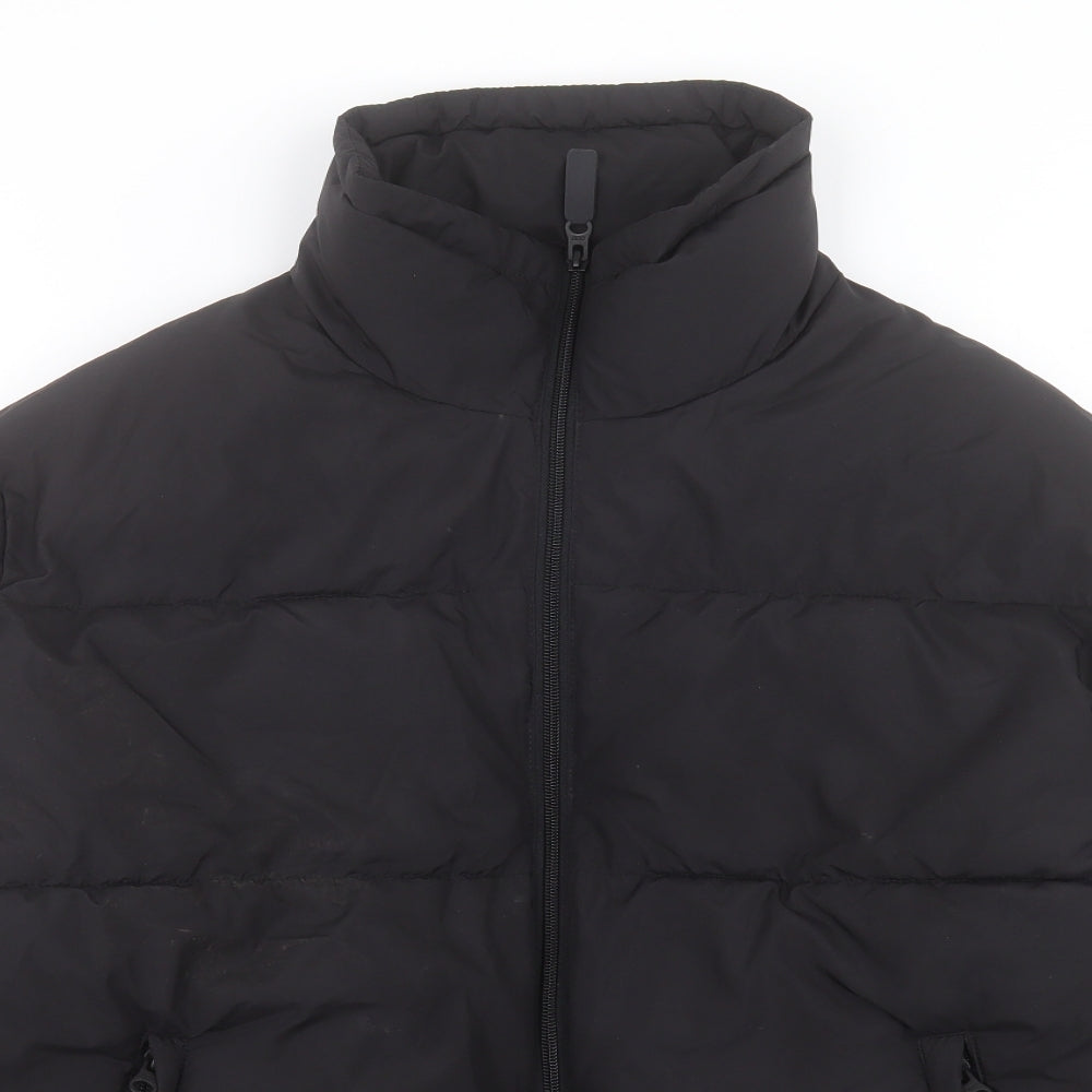 Laura Jane Active Womens Black Puffer Jacket Jacket Size M Zip
