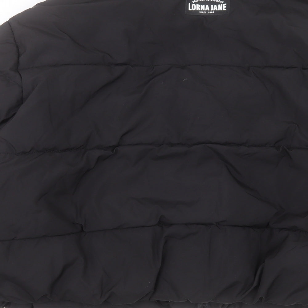 Laura Jane Active Womens Black Puffer Jacket Jacket Size M Zip