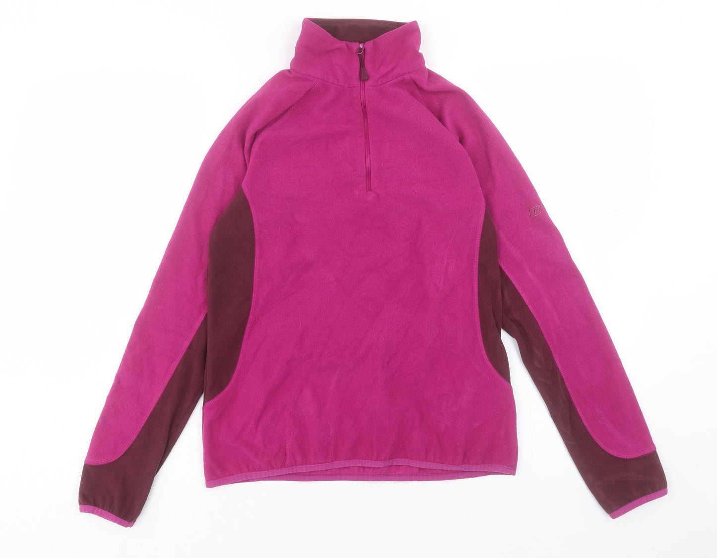 Berghaus Womens Purple Colourblock Polyester Pullover Sweatshirt Size 10 Zip