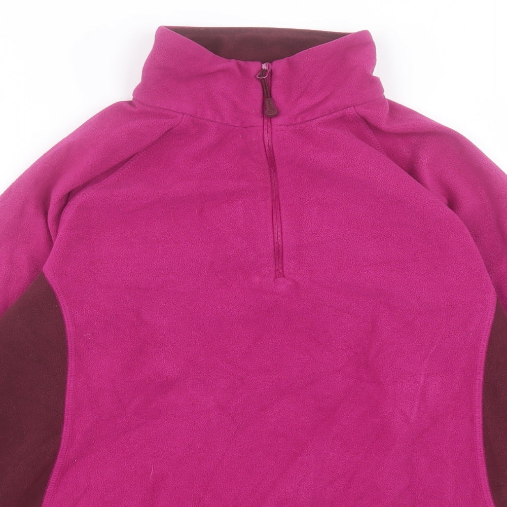 Berghaus Womens Purple Colourblock Polyester Pullover Sweatshirt Size 10 Zip