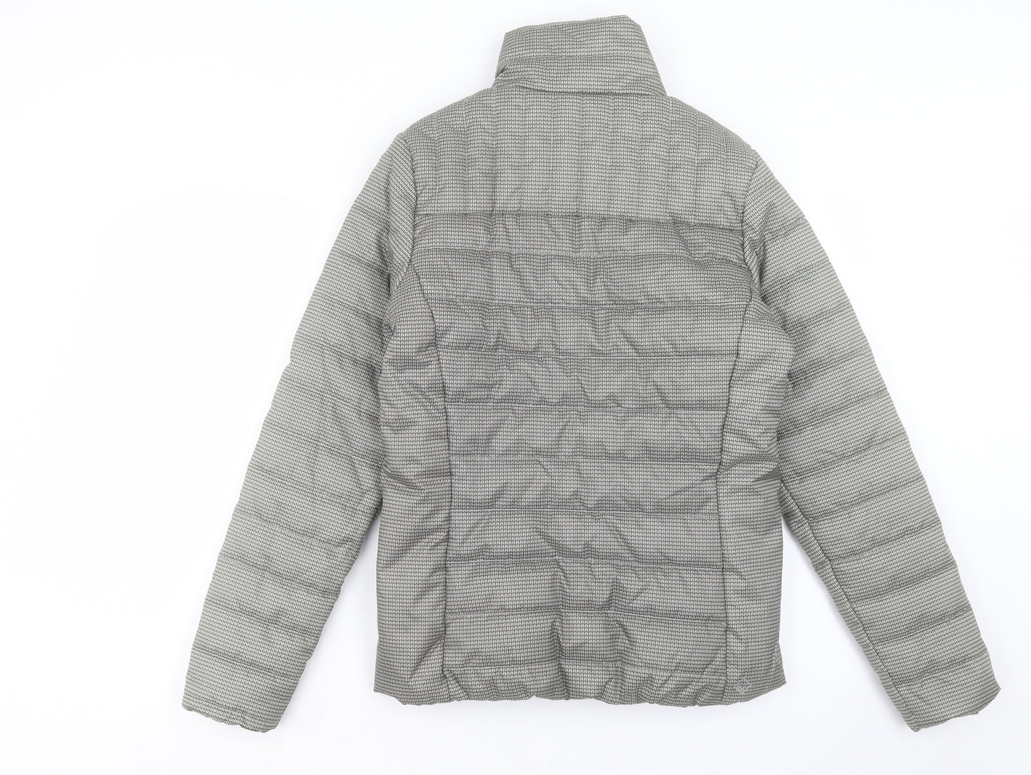 Regatta Womens Grey Geometric Puffer Jacket Jacket Size 10 Zip