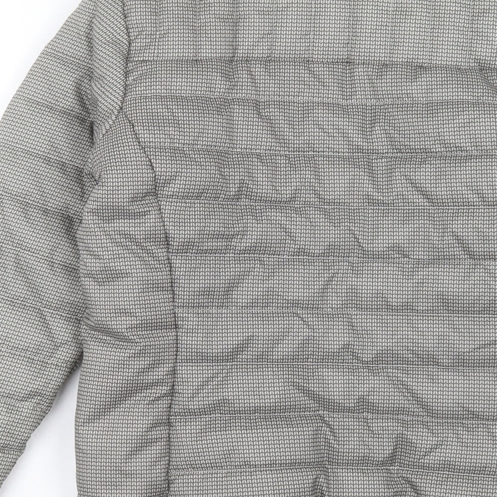 Regatta Womens Grey Geometric Puffer Jacket Jacket Size 10 Zip