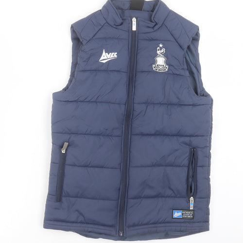 avec Boys Blue Gilet Jacket Size L Zip - The Bantams