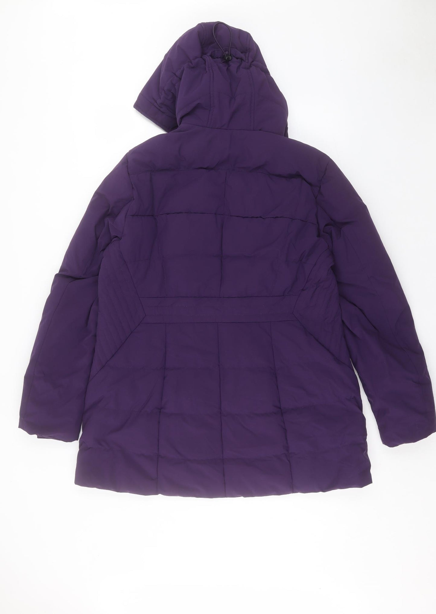 Lands' End Womens Purple Puffer Jacket Jacket Size L Zip