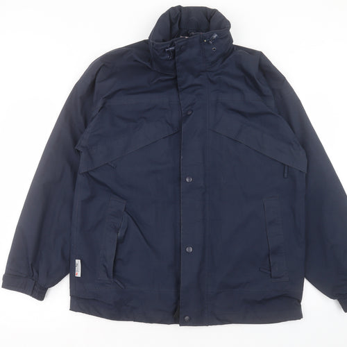 Result Mens Blue Windbreaker Jacket Size S Zip