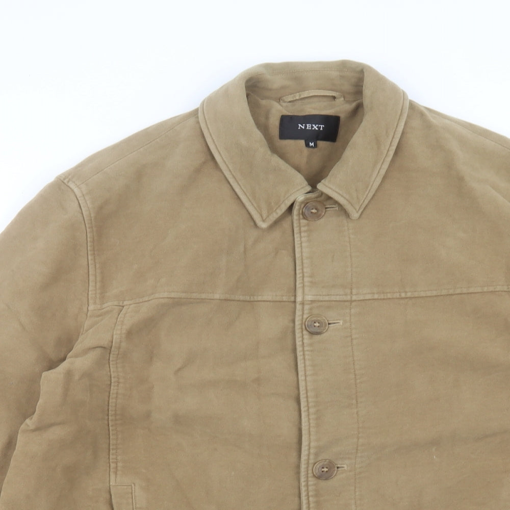 NEXT Mens Beige Jacket Size M Button