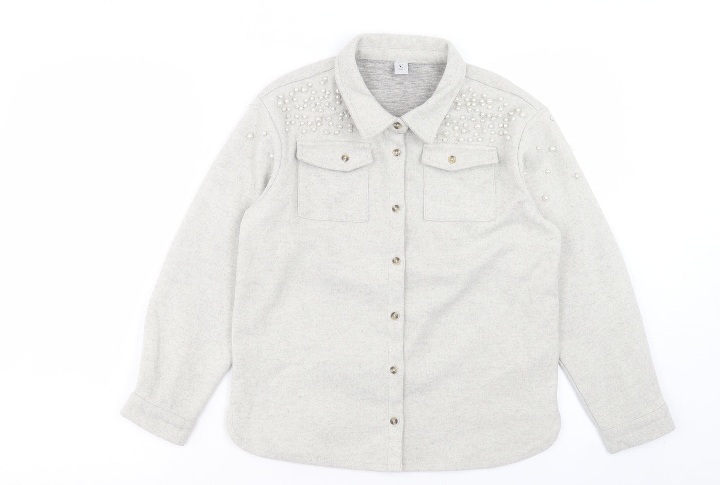 TU Girls Grey Jacket Size 11 Years Button