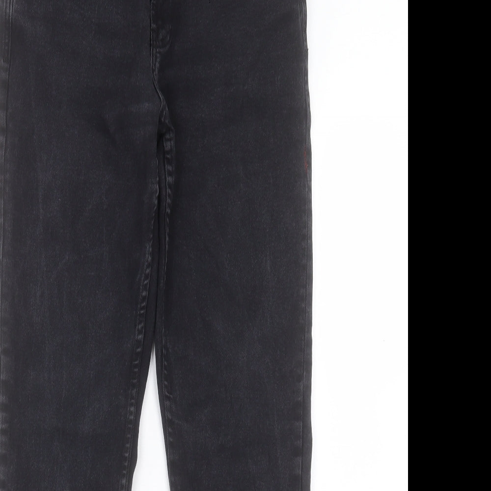 gavnati Mens Black Cotton Straight Jeans Size 34 in L32 in Regular Button