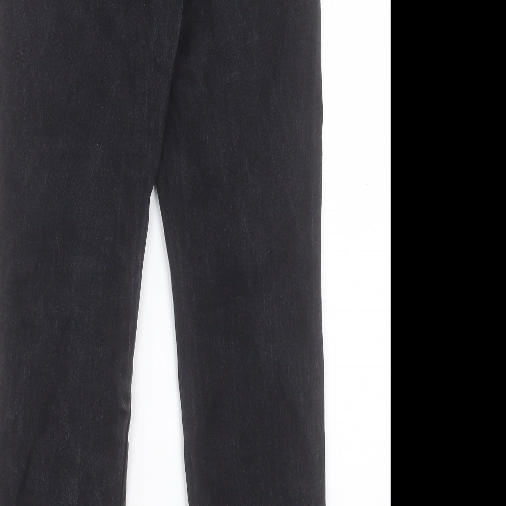 gavnati Mens Black Cotton Straight Jeans Size 34 in L32 in Regular Button