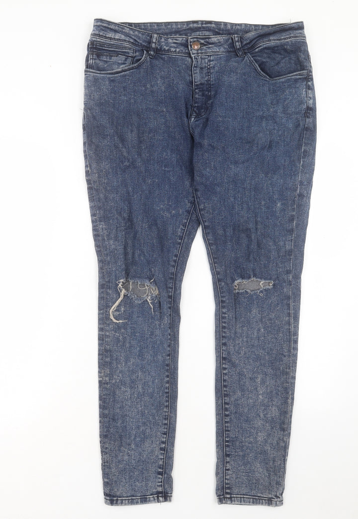 Esprit Womens Blue Cotton Skinny Jeans Size 36 in L30 in Regular Button