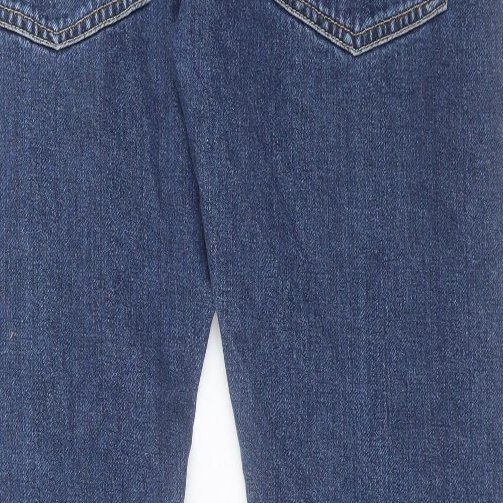 Edwin Mens Blue Cotton Straight Jeans Size 34 in L32 in Regular Button