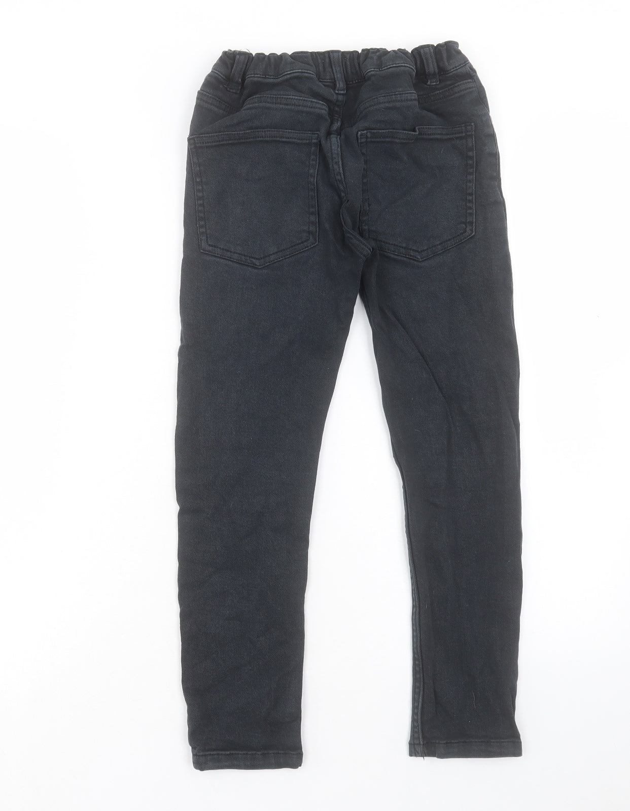 F&F Boys Black Cotton Straight Jeans Size 8-9 Years Regular Button